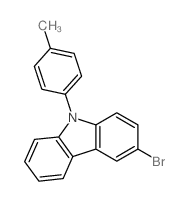 3-溴-9-(4-甲苯基)-9h-咔唑结构式