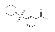 3-(1-磺酰基哌啶)-苯甲酸结构式