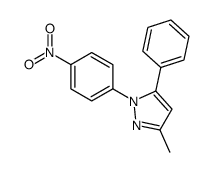 3-methyl-1-(4-nitrophenyl)-5-phenylpyrazole结构式