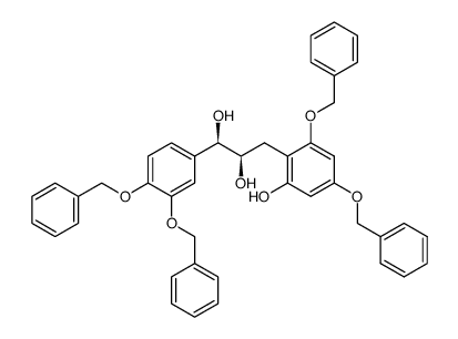 (-)-(1R,2R)-3-[2,4-bis(benzyloxy)-6-hydroxyphenyl]-1-[3,4-bis(benzyloxy)phenyl]propane-1,2-diol结构式