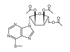 (2R,3R,4R,5R)-2-(acetoxymethyl)-5-(6-(methylthio)-9H-purin-9-yl)tetrahydrofuran-3,4-diyl diacetate结构式