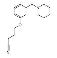 4-[3-(piperidin-1-ylmethyl)phenoxy]butanenitrile结构式