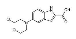 5-[bis(2-chloroethyl)amino]-1H-indole-2-carboxylic acid结构式