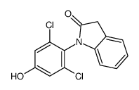1-(2,6-DICHLORO-4-HYDROXPHENYL)-1,3-DIHYDROINDOL-2-ONE结构式