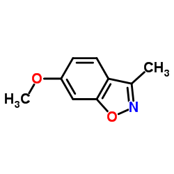3-甲基-6-甲氧基-1,2-苯并异唑结构式