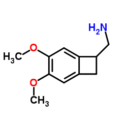 4,5-二甲氧基-1-(氨基甲基)苯并环丁烷结构式