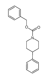 1-Piperidinecarboxylic acid, 4-phenyl-, phenylmethyl ester结构式