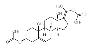 Pregna-5,17(20)-diene-3,20-diol,diacetate, (3b)- (9CI)结构式