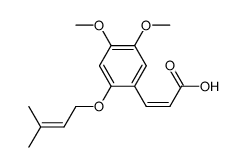 Z-4,5-dimethoxy-2-prenyloxycinnamic acid结构式