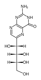 2-amino-6-(D-arabino-tetrahydroxybutyl)pteridin-4(3H)-one结构式
