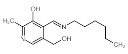 3-Pyridinemethanol,4-[(hexylimino)methyl]-5-hydroxy-6-methyl-结构式