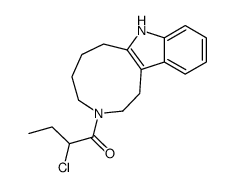 2-chloro-1-(2,4,5,6,7,8-hexahydro-1H-azonino[5,4-b]indol-3-yl)butan-1-one结构式
