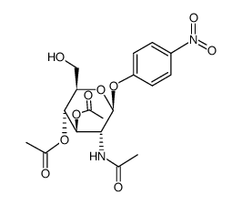 4-nitrophenyl 3,4-di-O-acetyl-2-deoxy-2-(acetamido)-&beta;-D-glucopyranoside结构式