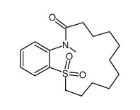 17-methyl-5,5-dioxo-5,6,7,8,9,10,11,12,13,14,15,17-dodecahydro-5&lambda;6-thia-17-aza-benzocyclopentadecen-16-one结构式