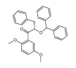(2S)-2-benzhydryloxy-1-(2,5-dimethoxyphenyl)-3-phenylpropan-1-one结构式