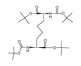 di-tert-butyl-di-Boc-diaminosuberate结构式