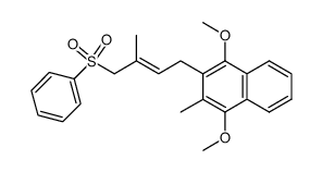 (2'E)-2-(3'-methyl-4'-phenylsulfonylbut-2'-enyl)-1,4-dimethoxy-3-methylnaphthalene结构式