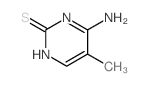 4-amino-5-methyl-3H-pyrimidine-2-thione结构式