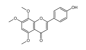 4'-hydroxy-5,7,8-trimethoxyflavone结构式