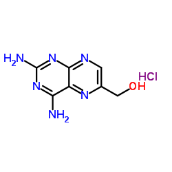 2,4-二氨基-6-羟甲基蝶啶盐酸盐结构式