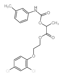 Propanoic acid,2-[[[(3-methylphenyl)amino]carbonyl]oxy]-, 2-(2,4-dichlorophenoxy)ethyl ester结构式