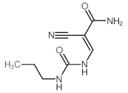 2-Propenamide,2-cyano-3-[[(propylamino)carbonyl]amino]-结构式