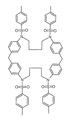 N,N',N'',N'''-tetratosyl-1,6,20,25-tetraaza[6.1.6.1]paracyclophane结构式
