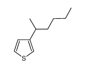 3-(1-methylpentyl)thiophene结构式
