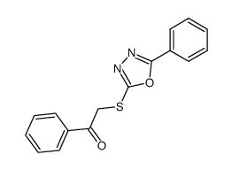 2-Benzoylmethylthio-5-phenyl-1,3,4-oxadiazol结构式
