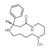(2S)-9-hydroxy-2-phenyl-1,5,9-triazacyclotridecan-4-one结构式