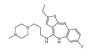 2-ethyl-7-fluoro-N-[3-(4-methylpiperazin-1-yl)propyl]-5H-thieno[3,2-c][1,5]benzodiazepin-4-amine结构式