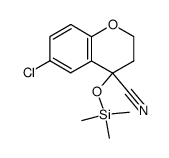 6-chloro-4-cyano-4-[(trimethylsilyl)oxy]-4H-2,3-dihydrobenzopyran结构式