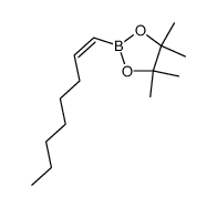 (Z)-4,4,5,5-tetramethyl-2-(oct-1-en-1-yl)-1,3,2-dioxaborolane结构式
