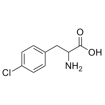 DL-4-氯苯基丙氨酸结构式