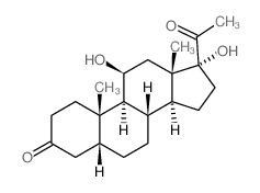 Pregnane-3,20-dione,11,17-dihydroxy-, (5b,11b)- (9CI)结构式