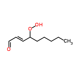 (2E)-4-Hydroperoxy-2-nonenal结构式