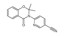 2,2-dimethyl-3-(5-cyanopyrid-2-yl)-4-oxo-4H-1,3-benzoxazine结构式