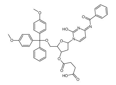 5'-O-(4,4'-DIMETHOXYTRITYL)-N4-BENZOYL-2'-DEOXYCYTIDINE-3'-O-SUCCINIC ACID结构式