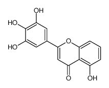 5-hydroxy-2-(3,4,5-trihydroxyphenyl)chromen-4-one结构式