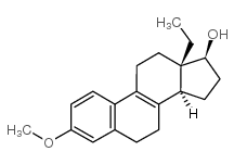 13-乙基-3-甲氧基雌甾-1,3,5(10),8-四烯-17b-醇结构式