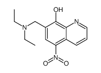 7-(diethylaminomethyl)-5-nitroquinolin-8-ol结构式