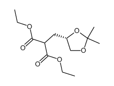 S-4,5-O-isopropylidene-4,5-dihydroxy-2-ethoxycarbonylpentanoic acid ethyl ester结构式