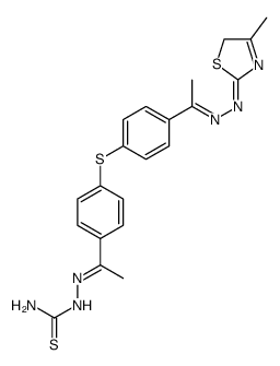 2-(1-(4-((4-(1-((4-methylthiazol-2(5H)-ylidene)hydrazono)ethyl)phenyl)thio)phenyl)ethylidene)hydrazine-1-carbothioamide结构式