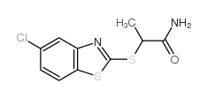 2-(5-CHLOROBENZO[D]THIAZOL-2-YLTHIO)PROPANAMIDE结构式
