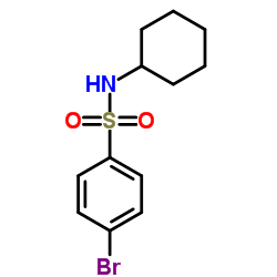 N-环己基-4-溴苯磺酰胺结构式