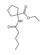ethyl 1-pentanamidocyclopentane-1-carboxylate结构式