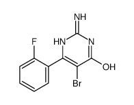 2-amino-5-bromo-6-(2-fluorophenyl)-4(3H)pyrimidinone结构式