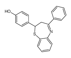 4-(4-phenyl-2,3-dihydro-1,5-benzothiazepin-2-yl)phenol结构式