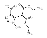 Propanedioic acid,2-(1-methyl-4-nitro-1H-imidazol-5-yl)-, 1,3-diethyl ester结构式