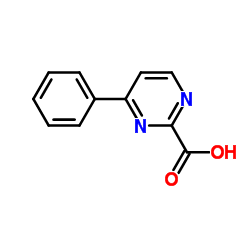 6-苯基嘧啶-2-羧酸结构式